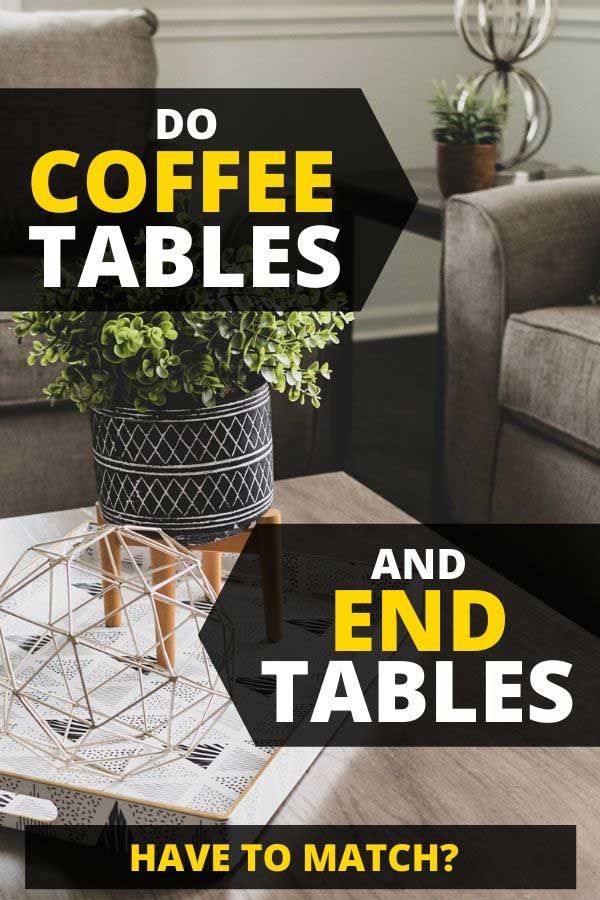 coffee tables and end tables have to match in this postcard design for the furniture store