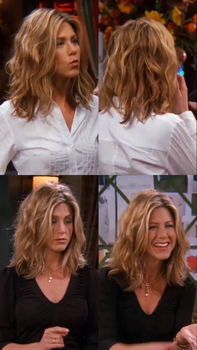 Rachel green season 8 hair wavy curly messy blonde highlights season 8 short middle length colour Blonde Highlights, New Hair, Rachel Hair, Rachel Green Hair, Rachel Friends Hair, Rachel Haircut, The Rachel Hairstyle, Thick Shoulder Length Hair With Layers, Middle Length Hair