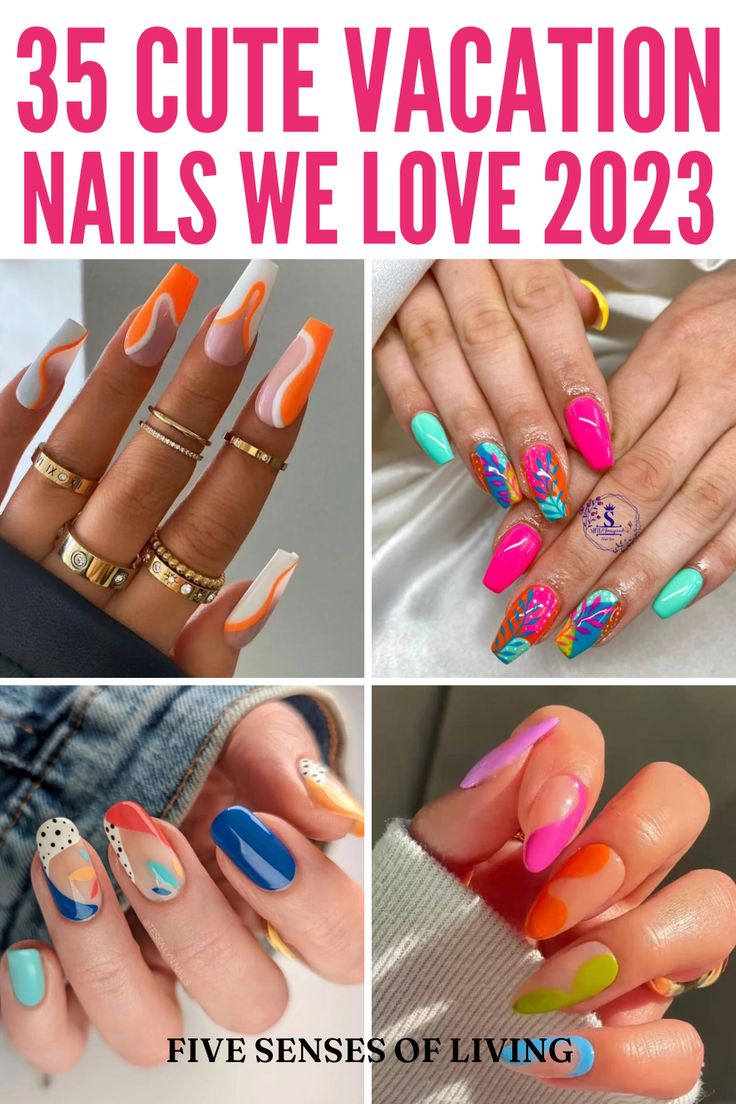 Are you looking for the best vacation nails to recreate this year? If so, you're in the right place. We've got you everything from cute vacation nails, vacation nails beach Mexico, tropical vacation nails, summer nails 2023, vacation nails 2023, pink vacation nails, and more. Cancun, Diy, Pedicure, Vacation Nail Designs, Vacation Nail Art, Summer Vacation Nails, Vacation Nails, Summer Holiday Nails, Holiday Nail Designs