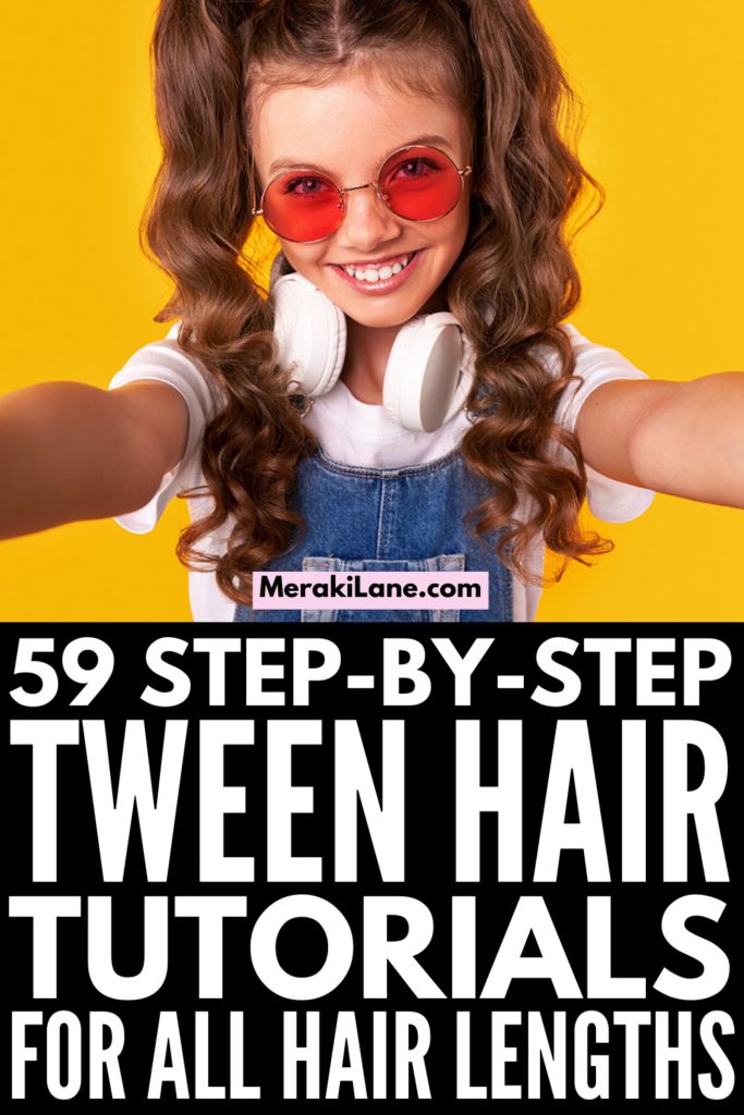 59 Simple & Trendy Tween Hairstyles for All Hair Lengths Easy Hairstyles For School, Middle School Hairstyles, Kids Hairstyles, Hairstyles For Thin Hair, Quick Hairstyles, Teen Haircuts