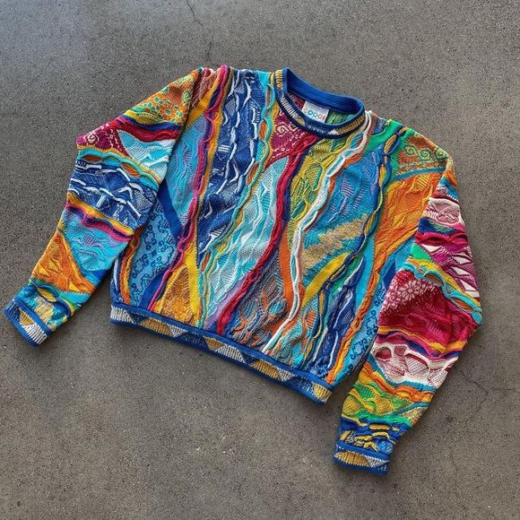 *RARE* 90s COOGI Colorful Sweater! Outfits, Design, Jumpers, Clothes, Coogi Sweater, Sweater, Sweaters, Sweater Outfits, Funky Outfits