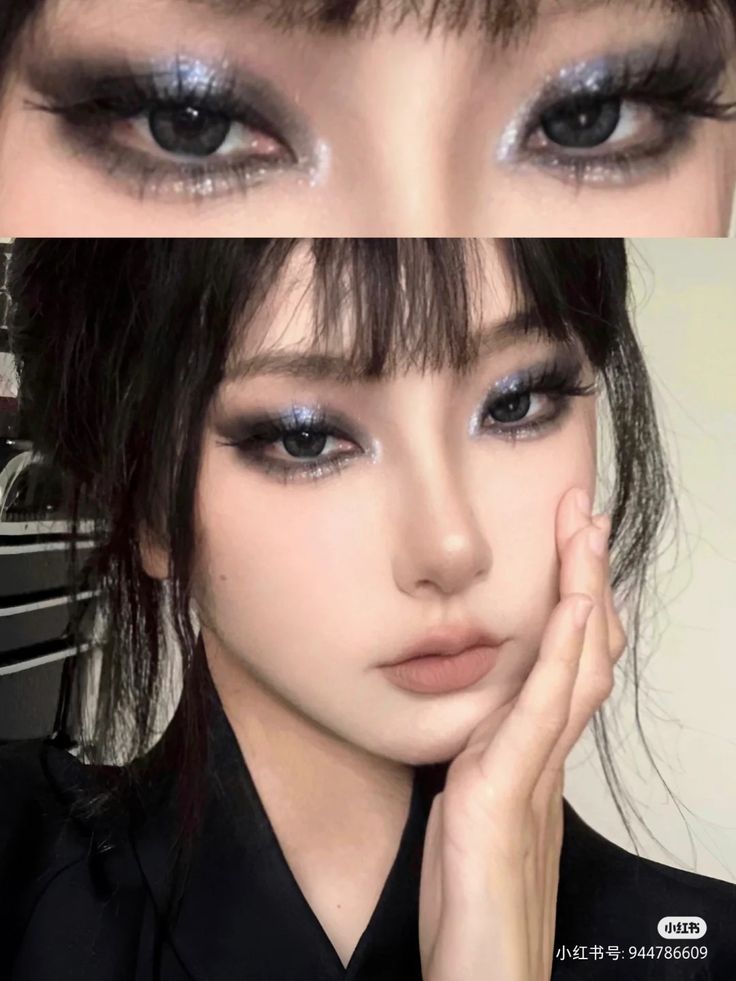 Gaya Rambut, Ulzzang Makeup, Asian Makeup Prom, Korean Makeup Look, Maquiagem, Black Korean Makeup, Face, Maquillaje De Ojos, Cute Makeup