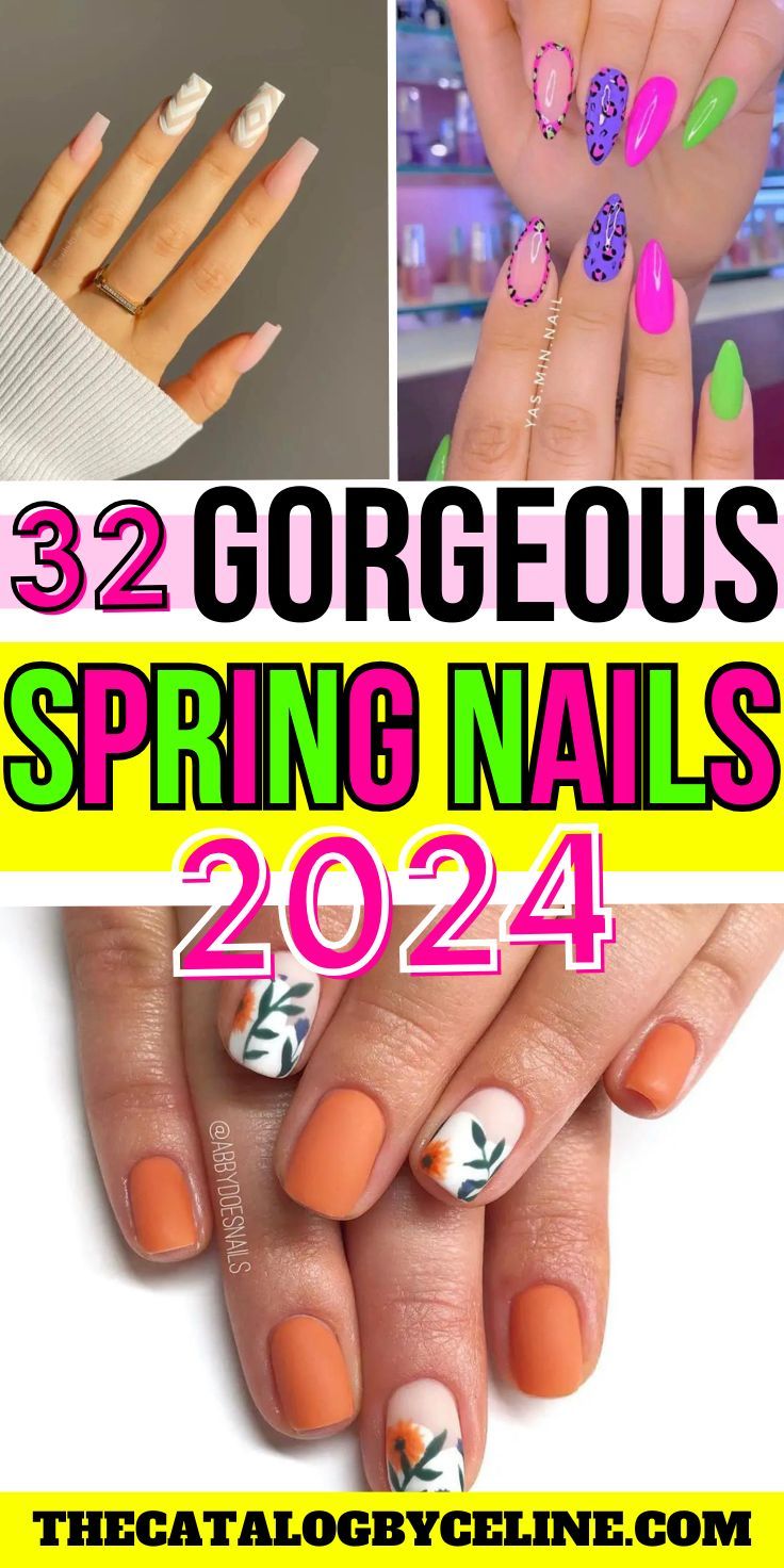 32 Drop Dead Gorgeous Spring Nails You'll be Obsessed With Pastel, Design, Pink, Spring Nail Colors, Spring Nail Trends, Spring Nail Art, Spring Gel Nails Ideas, Easter Nail Designs, Cute Spring Nails