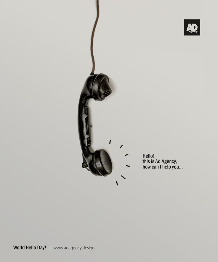 an advertisement for the world telephone day features a phone hanging from a cord with words below it