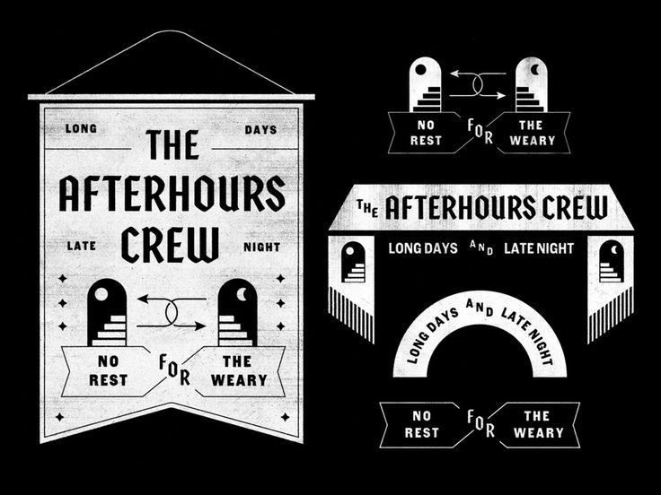 an advertisement for the after hours crew, which is on display in front of a black background