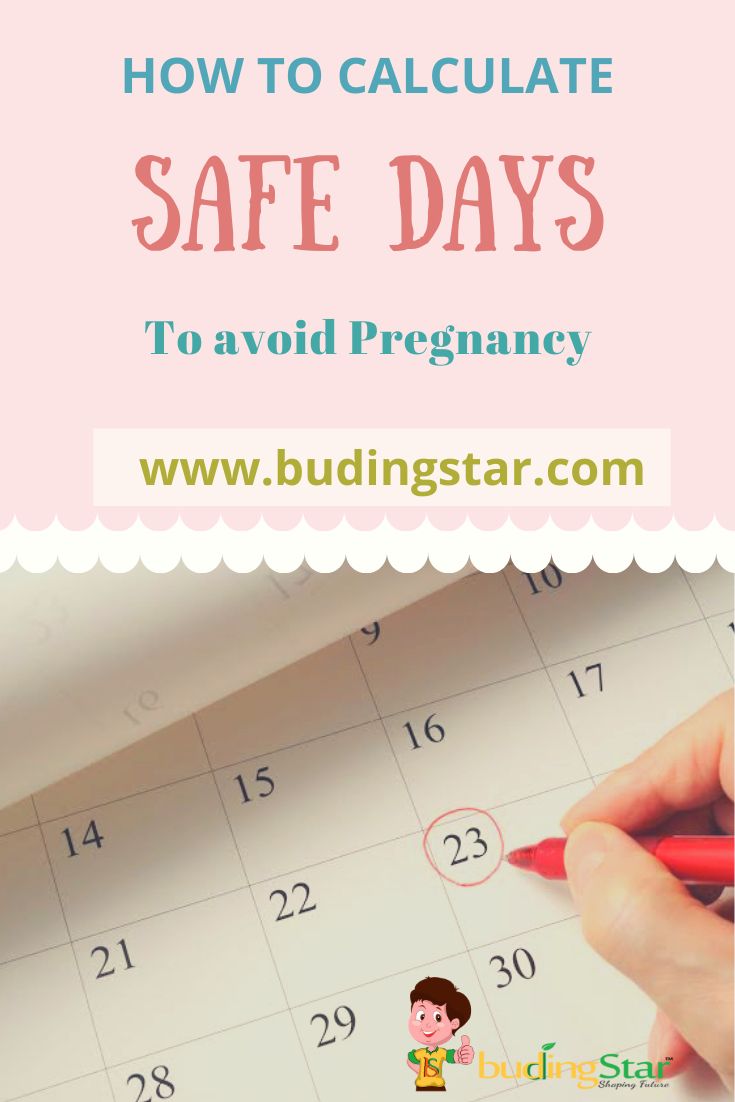 a calendar with the words how to calculate safe days to avoid pregnancy