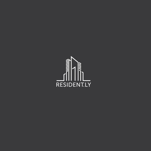 a black and white logo for residentially