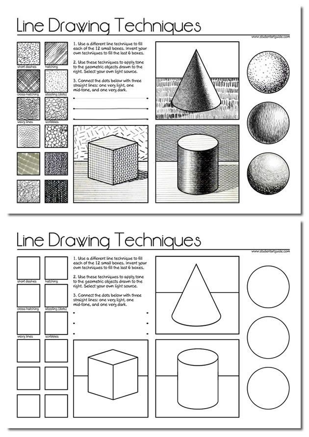 an instruction manual for drawing and graphing shapes, including cubes, circles, and rectangles