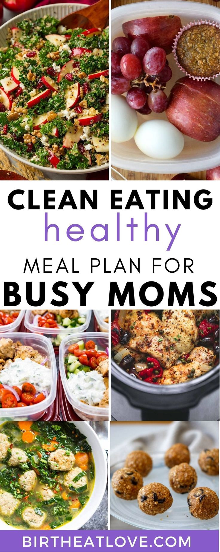 the meal plan for busy moms is full of healthy meals, including meat and vegetables