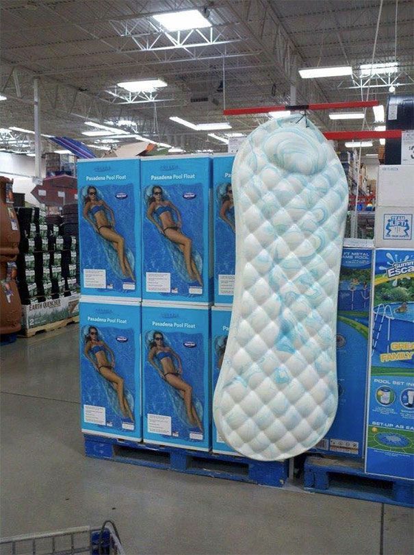 an inflatable mattress is on display at a store