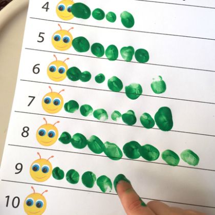 the very hungry caterpillar counting game for toddlers to learn how to count