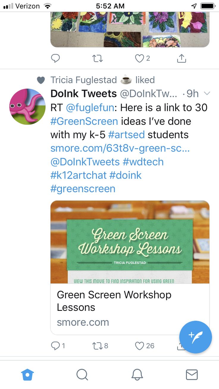 the tweet is being posted on twitter for green screen workshop lessons, which also includes