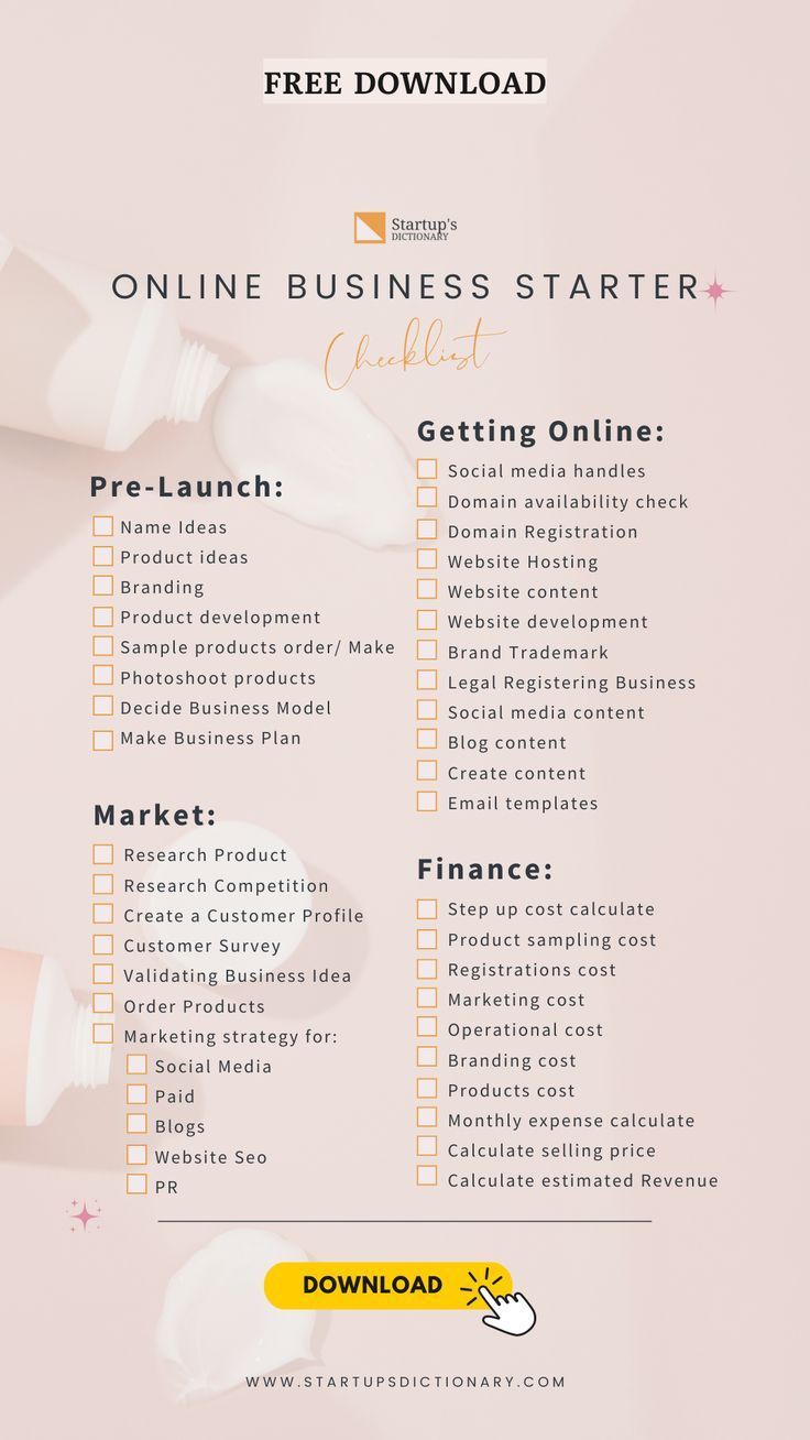 FREE Business Startup Checklist in 2023 Starting A Clothing Business, Business Plan Outline, Online Business Plan, Business Plan Template Free, Startup Business Plan, Successful Business Tips, Business Checklist, Business Basics, Small Business Organization