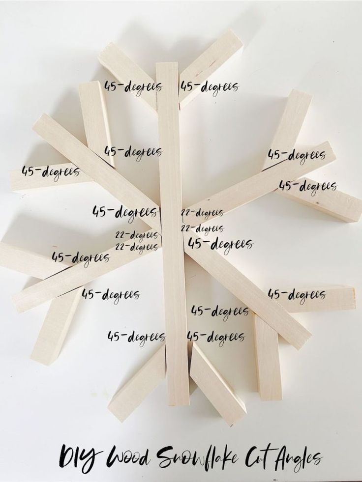 a snowflake made out of wooden sticks with instructions on how to make it