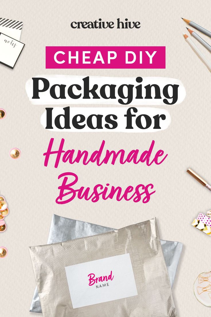 a package with the words cheap diy packaging ideas for handmade business