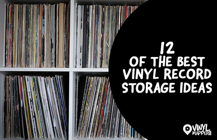 a record shelf filled with vinyl records and the words 12 of the best vinyl record storage ideas