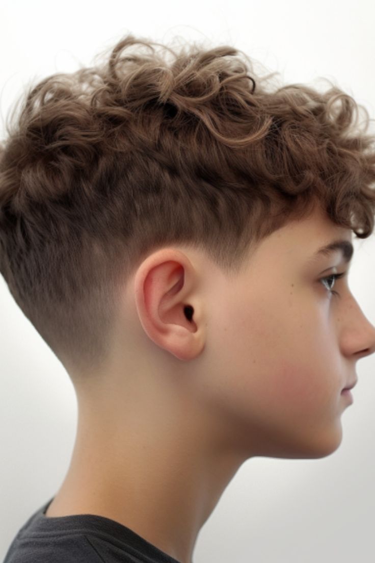 Ideal for boys with wavy hair the wavy top with temple fade offers a relaxed yet fashionable style. The temple fades on the sides blend seamlessly into the wavy top creating a cool look. Click here to check out more trendiest boys haircuts for school. Boys Fade Haircut, Boys Curly Haircuts Kids, Boys Haircuts Curly Hair, Boys Curly Haircuts, Boy Hair Cuts, Boy Haircuts Short, Kids Fade Haircut, Boy Haircuts