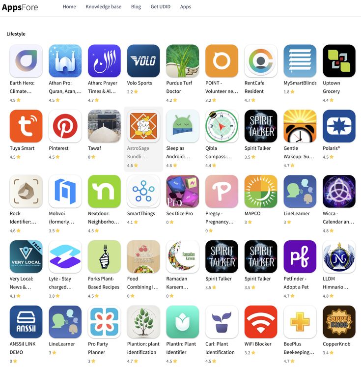 an image of the app store's homepage with many different apps on it