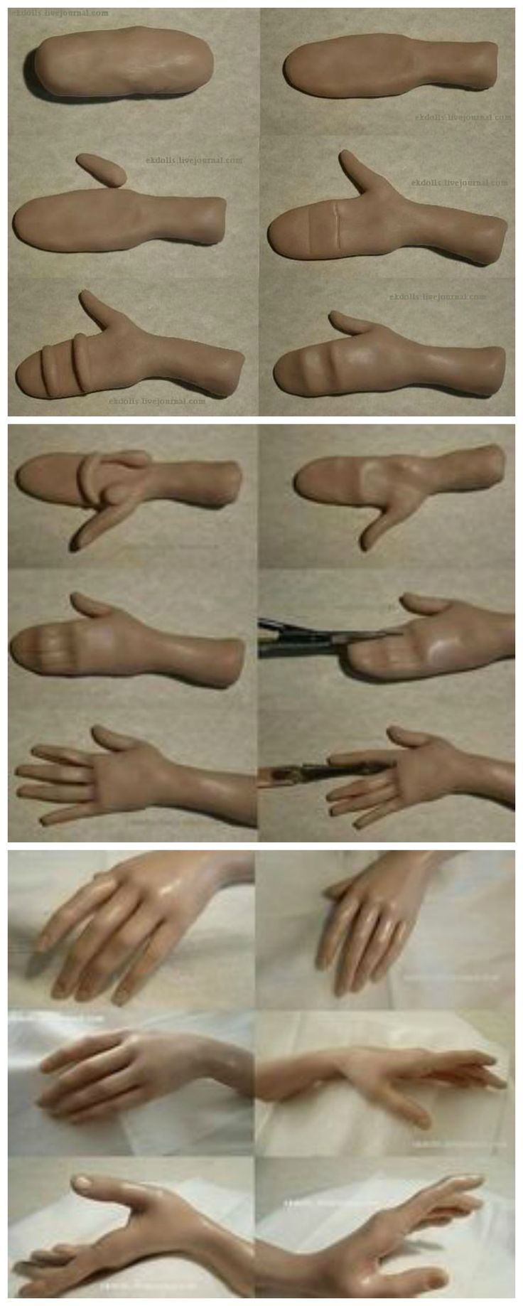 hands are shown with different angles and sizes