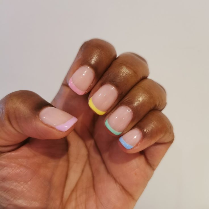 Shellac, French Manicures, Color French Manicure, Colorful French Manicure, Coloured French Manicure, Shellac French Manicure, Colored French Nails, Colored French Tips, Shellac Manicure
