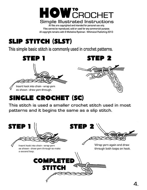 instructions for how to tie a crochet