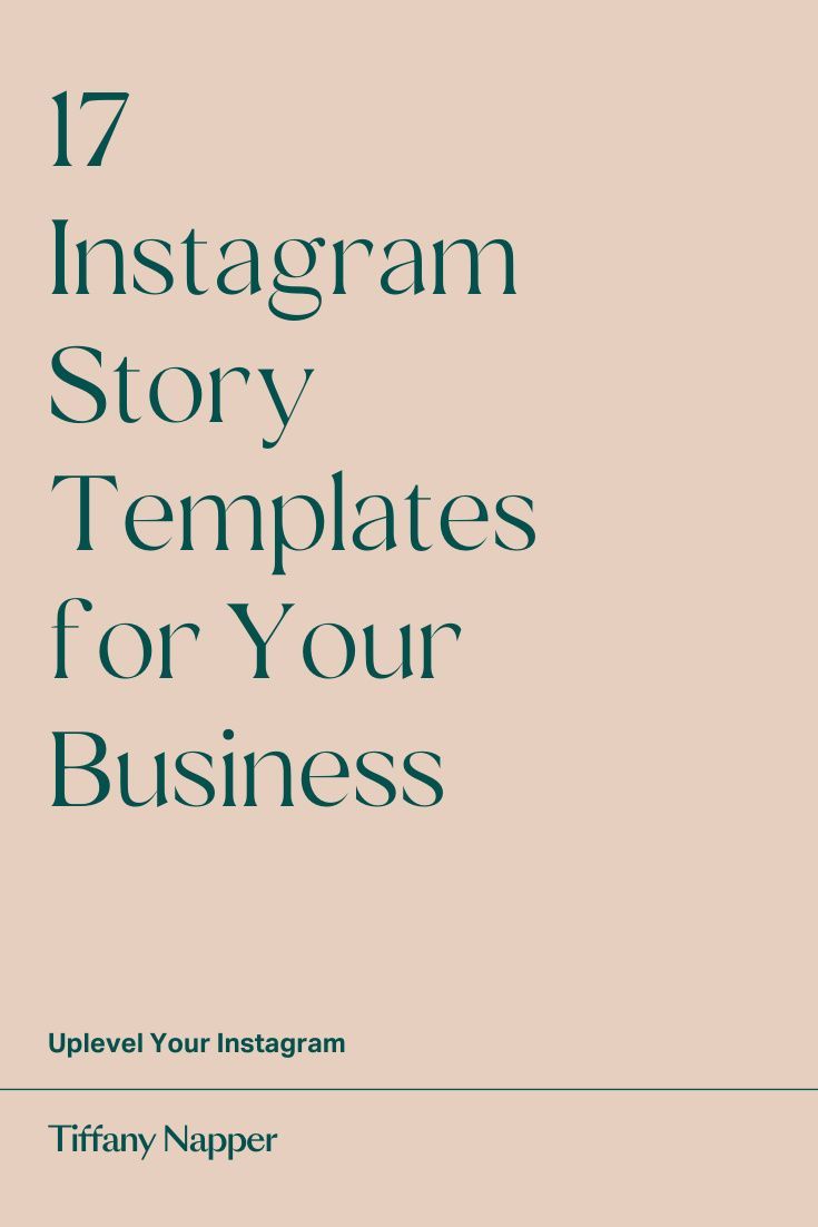 the cover of an instagramr story templates for your business, with text that reads