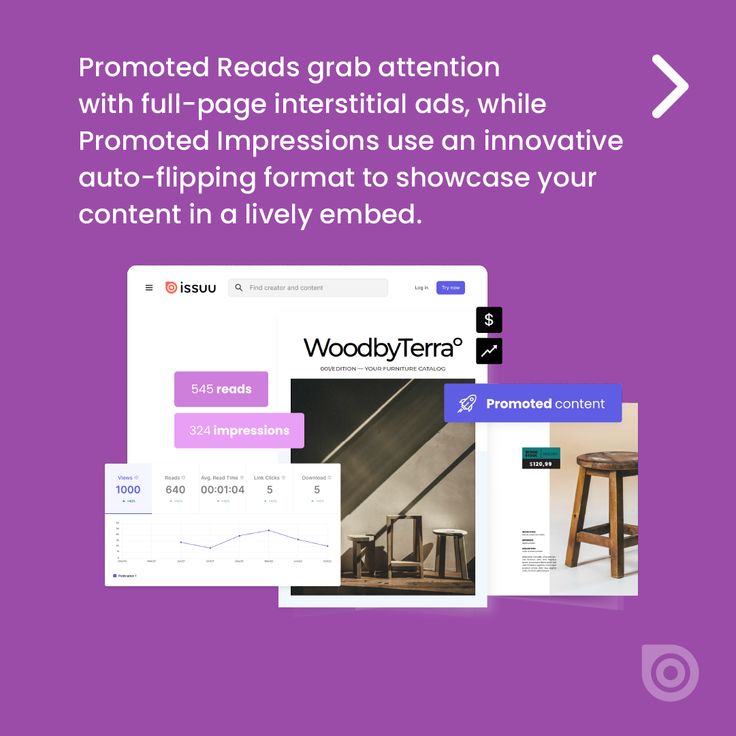 the wordpress website is displayed on a purple background with an ad for woodbyterra