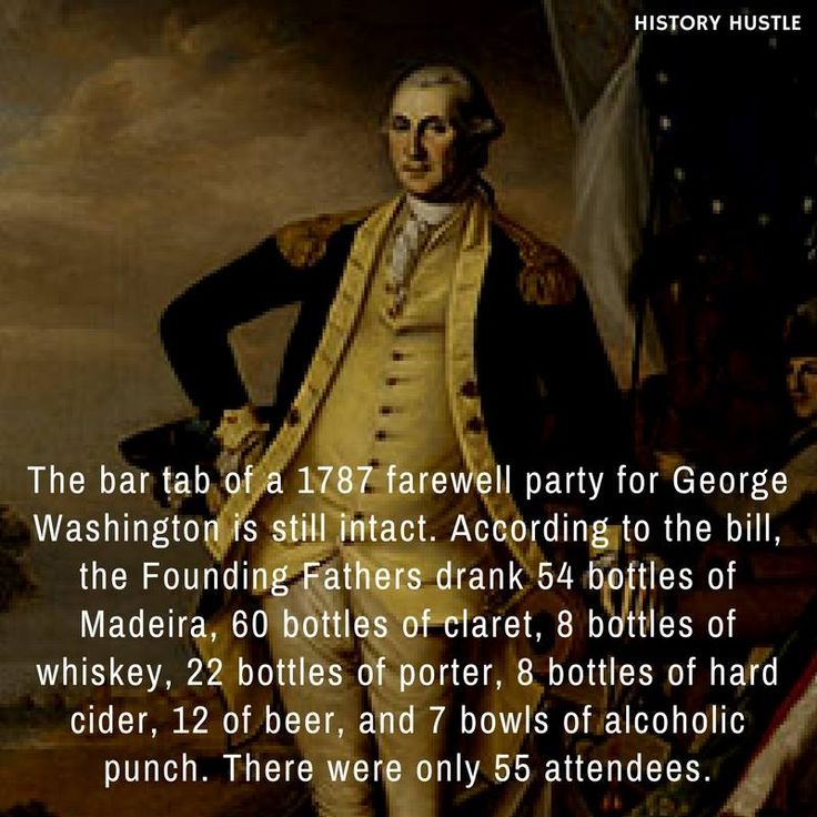 an image of george washington in front of the american flag with words describing that he was born