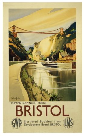 an old poster advertising bristol, england