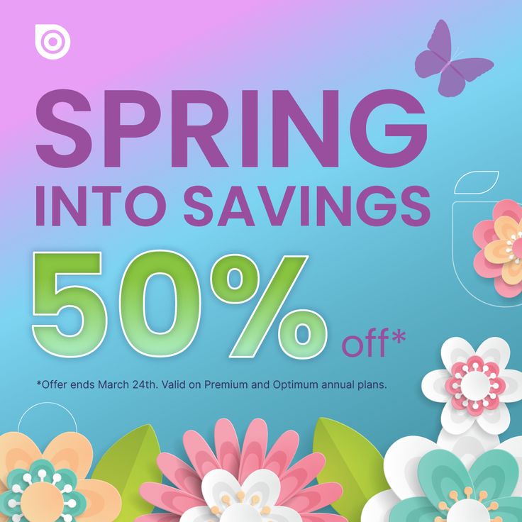 spring into savings 50 % off