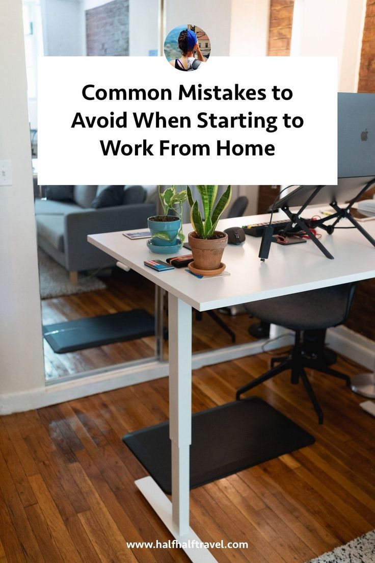 a desk with a laptop on it and the words remote work trends overlayed