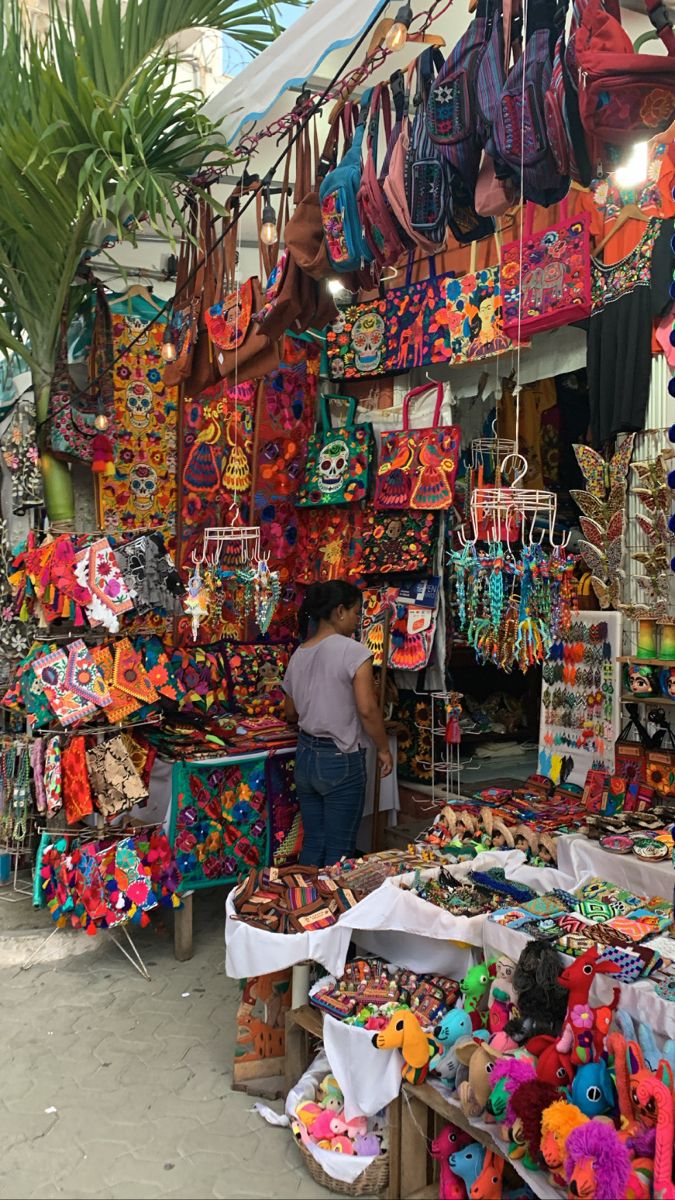 an outdoor market with many items for sale