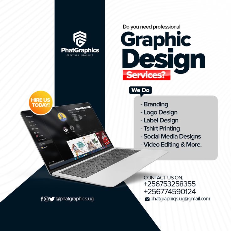 an advertisement for graphic design services