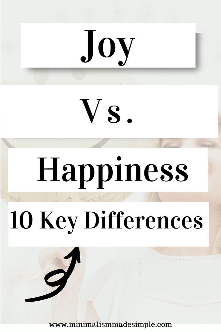 the words joy vs happiness are shown above a woman's face