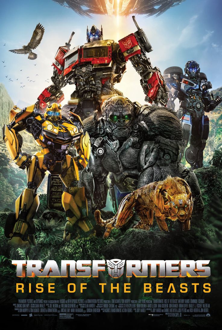 the movie poster for the film, featuring two giant robots and an animal in front of them
