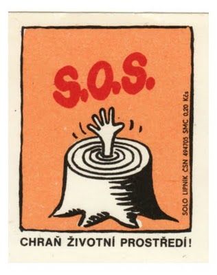 a sticker with the words sos on it