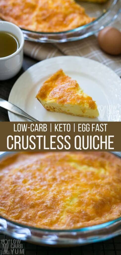 low carb keto egg fast crustless quiche