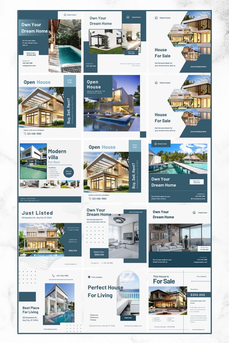 an image of a website design for real estate