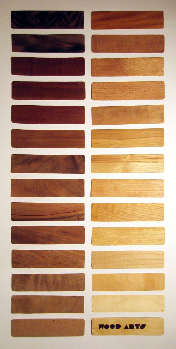 some wood samples are arranged on a white background with the words wood art written below them