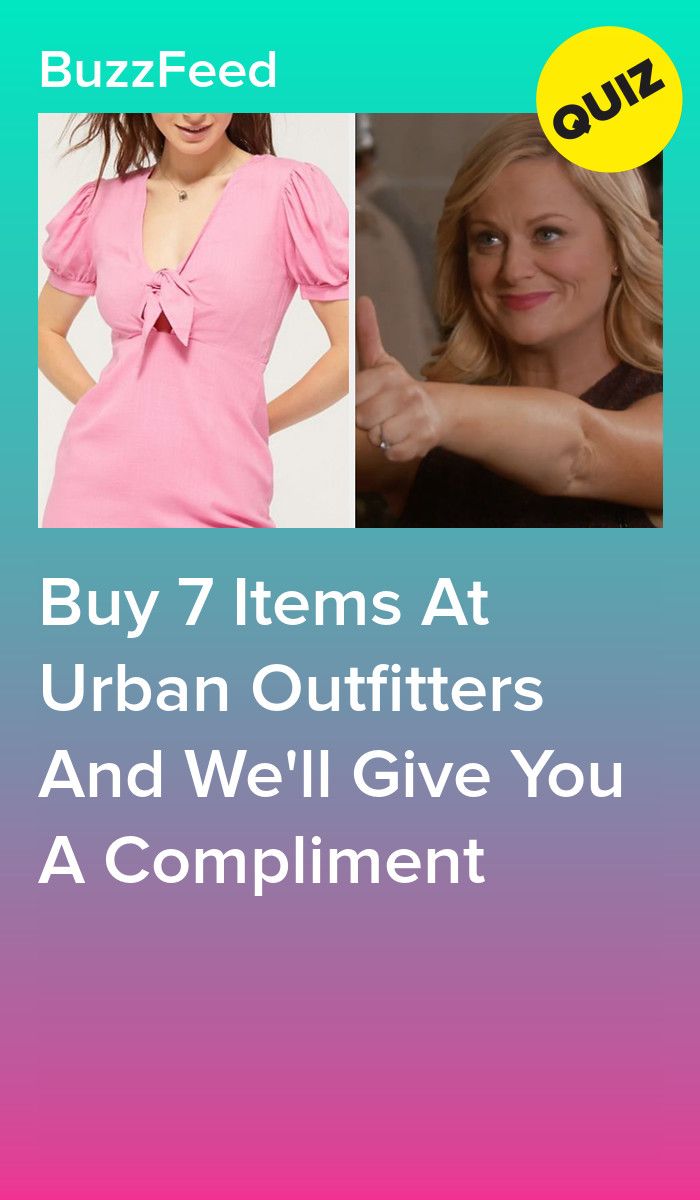two women in pink dresses with the text buy 7 items at urban outfitters and we'll give you a compliment