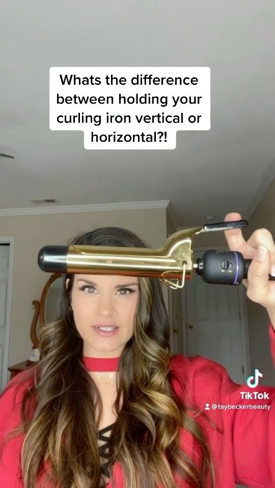 taybeckerbeauty on Instagram: Should you hold your curling iron vertically or horizontally? It depends on the type of style you’re going for! Check out the difference in… Instagram, Curling Iron Size, Big Curling Iron, Curling Iron Tutorial, Curling Hair With Flat Iron, Curling Iron Curls, Straightener Curls, Curling Wand Tips, Curling Iron Hairstyles