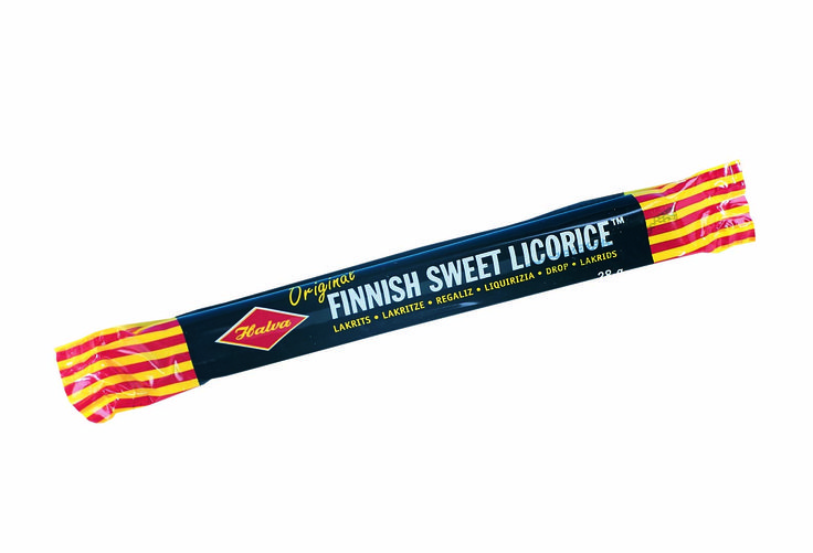 a yellow and red striped lollipop with the words finish sweet lollipop on it