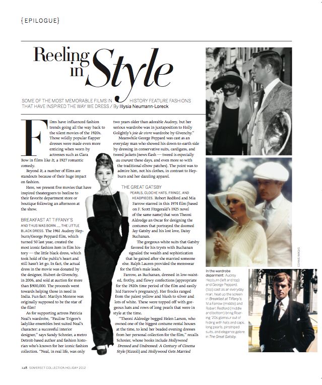 an article in the style magazine features photos of people and their fashions, including a woman