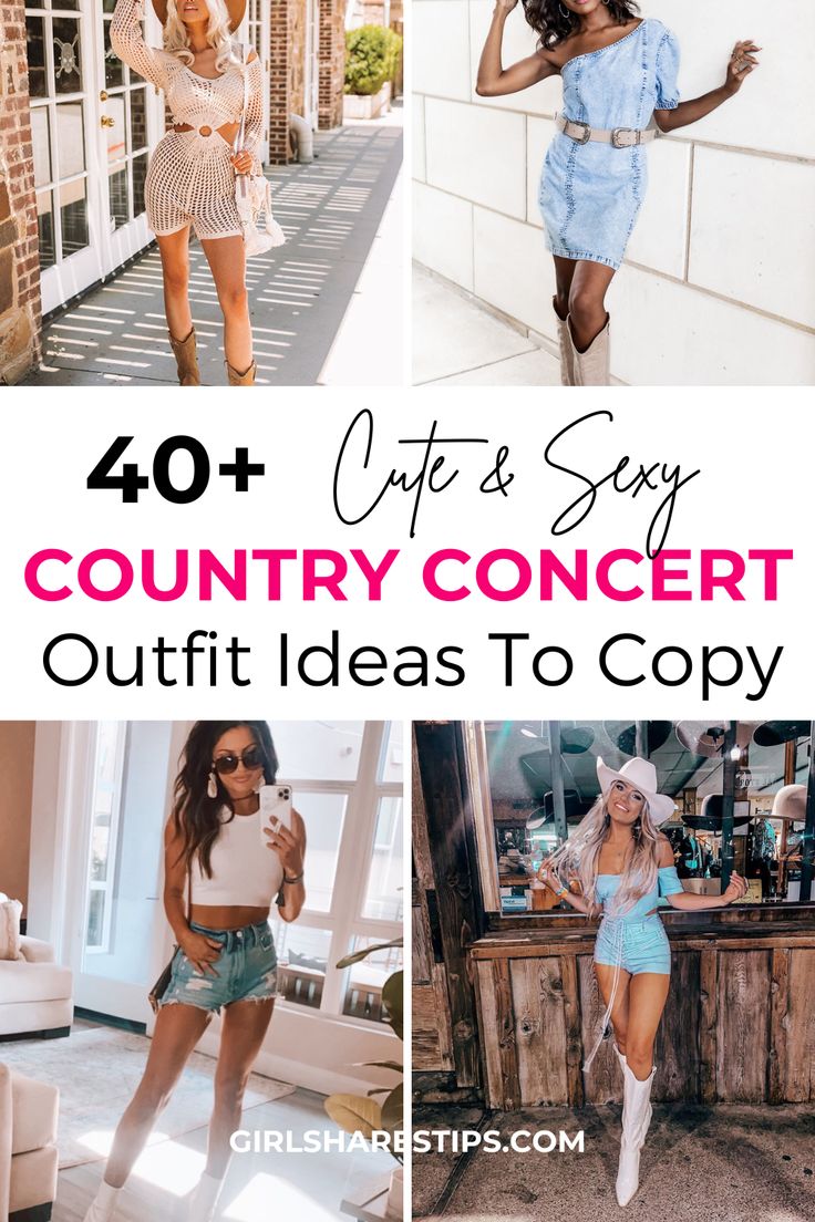 Are you looking for trendy outfits to wear to a country music concert? Whether you're heading to an outdoor amphitheater or an indoor arena, it's important to look your best while still feeling comfortable. Check this post for the perfect country concert outfit ideas that are sure to make you stand out from the crowd! | country concert outfit | country concert outfit summer | country music festival outfits | stagecoach outfit | country concert outfit outdoor | country concert outfit jeans Cute Outfits To Wear To A Country Concert, Country Concert Fits Summer, Outfits To Wear To A Country Concert, Country Concert Outfit For Moms, What To Wear To A Country Concert Summer, What To Wear At A Country Concert, What To Wear To A Country Concert, Diy Country Concert Outfits, What To Wear To Country Concert