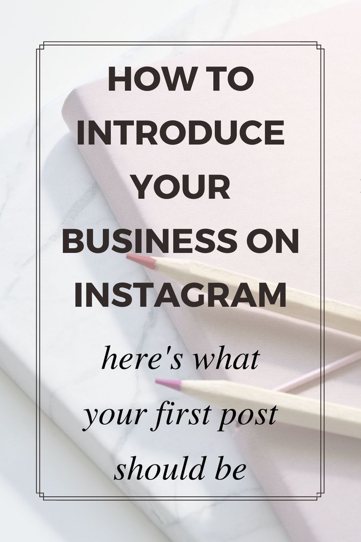 two pencils on top of a pink notebook with the words how to introduce your business on instagram