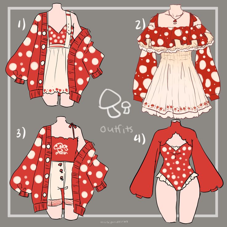 Mushroom Outfit Designs Outfits, Costumes, Character Outfits, Cute Anime Outfits, Animated Clothes, Anime Outfits, Oc, Outfit Drawings, Drawing Anime Clothes