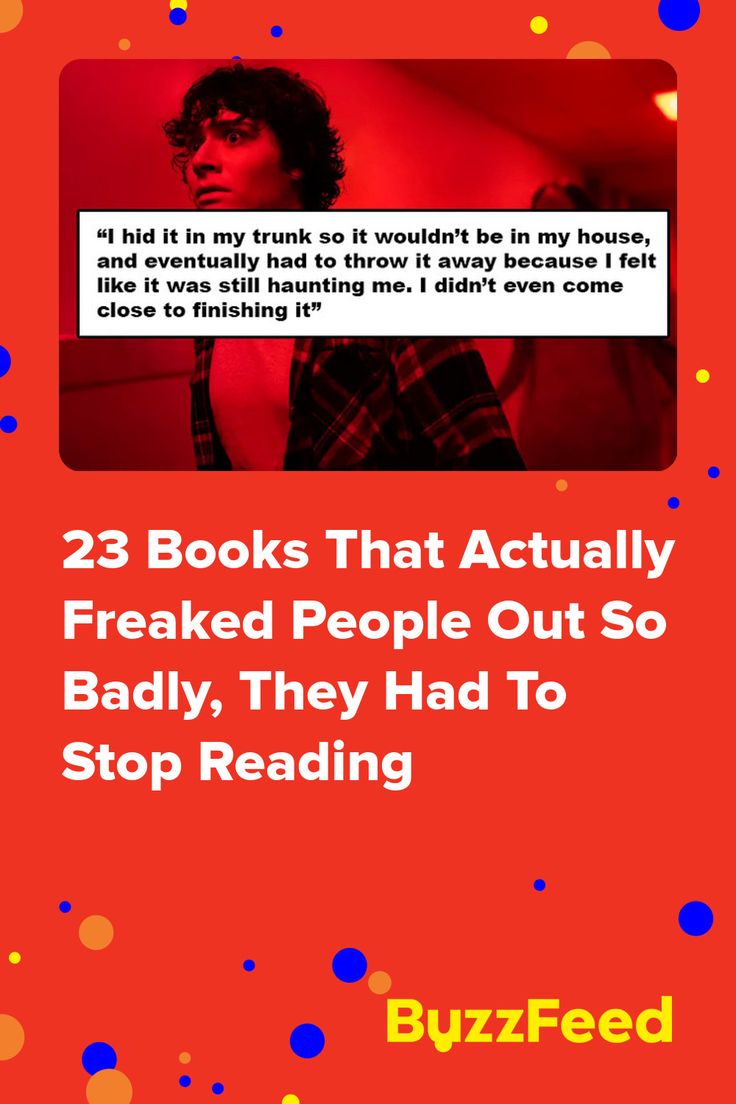 a red poster with the words, 23 books that actually freaked people out so badly they had to stop reading