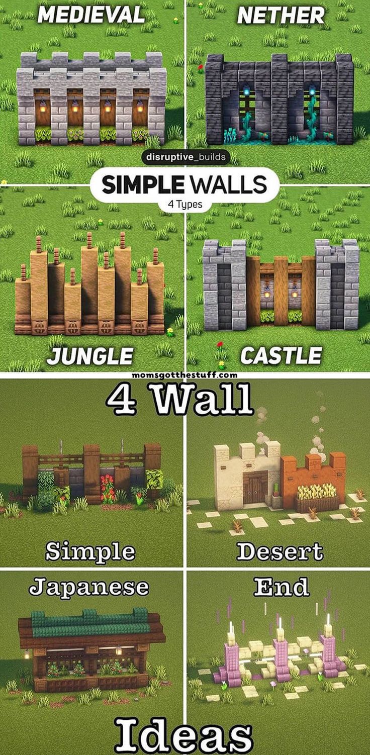 the different types of buildings in minecraft, and how to use them for building