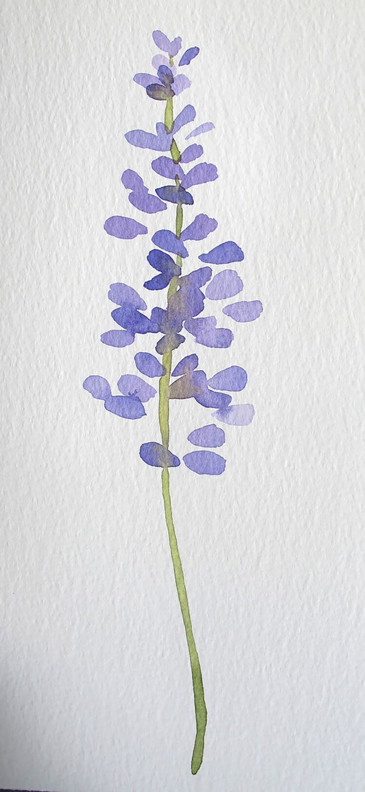 a watercolor painting of a purple flower