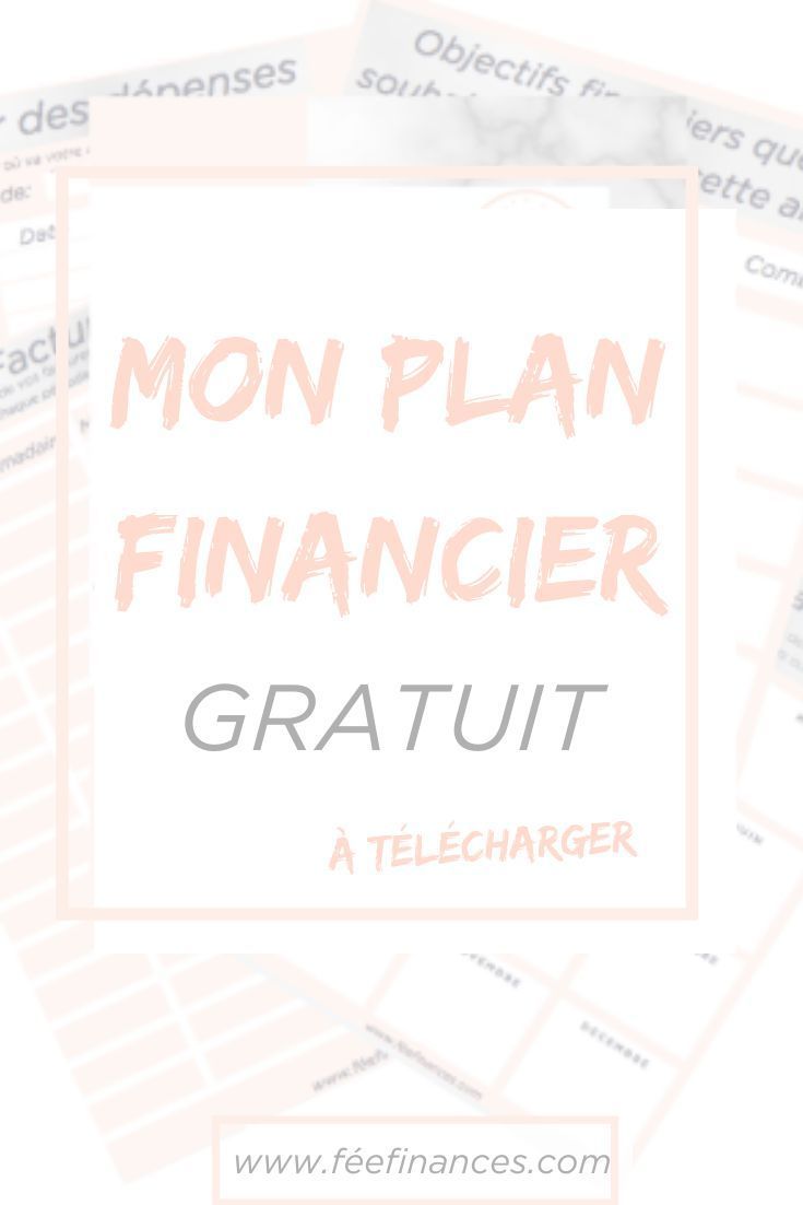 the words mon plan financierr gratuit on top of some papers